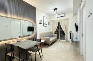 Apartemen Podomoro View Kota 2BR lantai 17 Full perabot