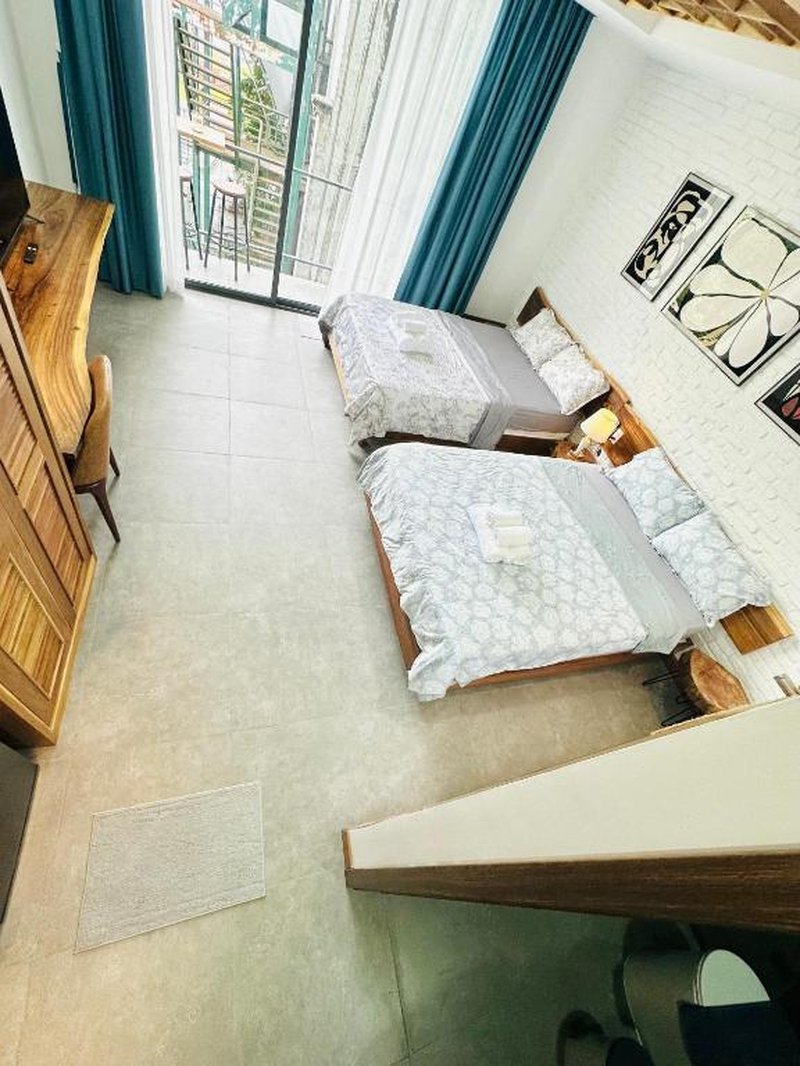 405MSNK Maison Luxe Twin Studio l Balcony & Kitchen